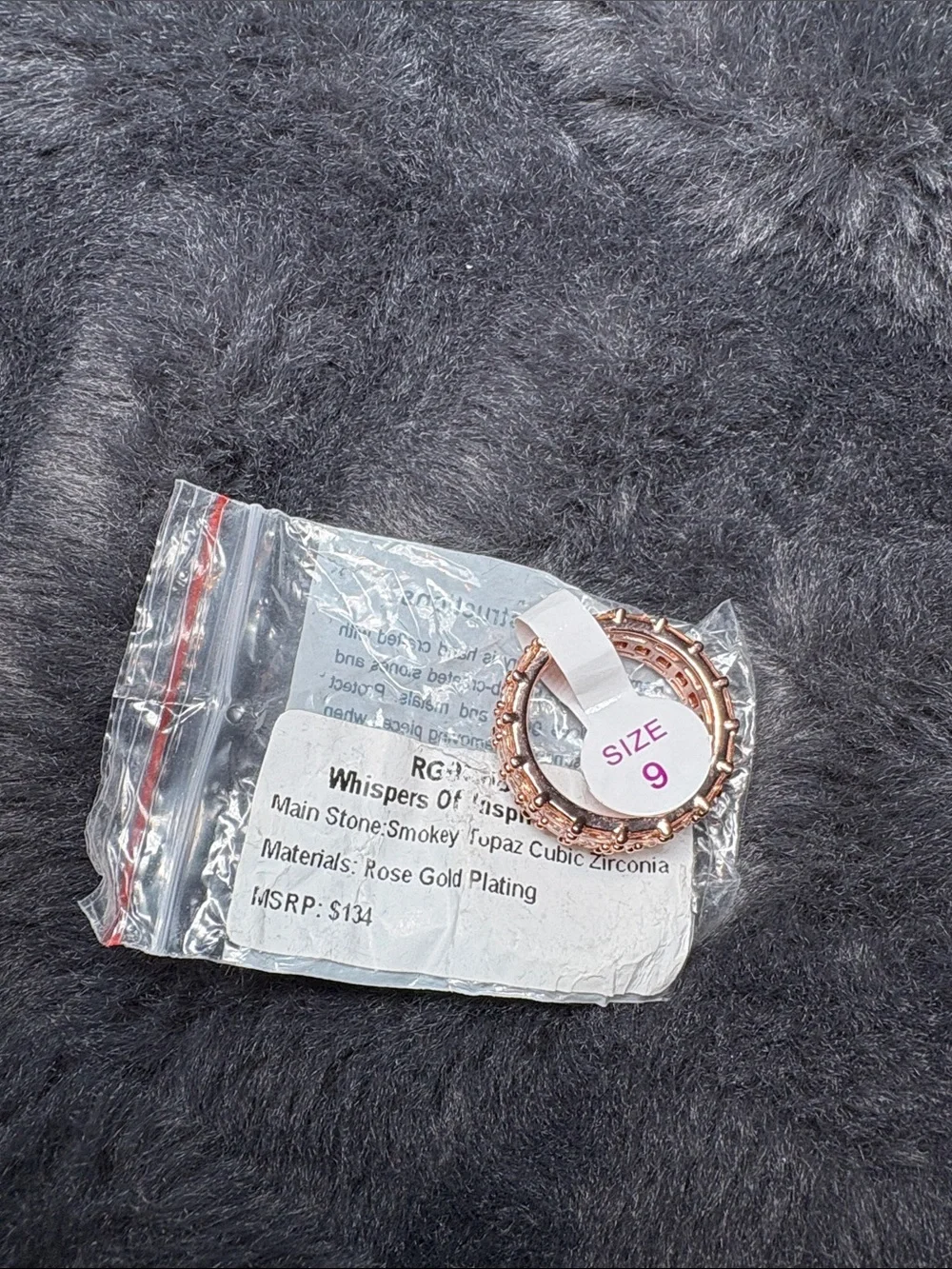 Whispers of Inspiration Rose Gold Smokey Topaz Ring